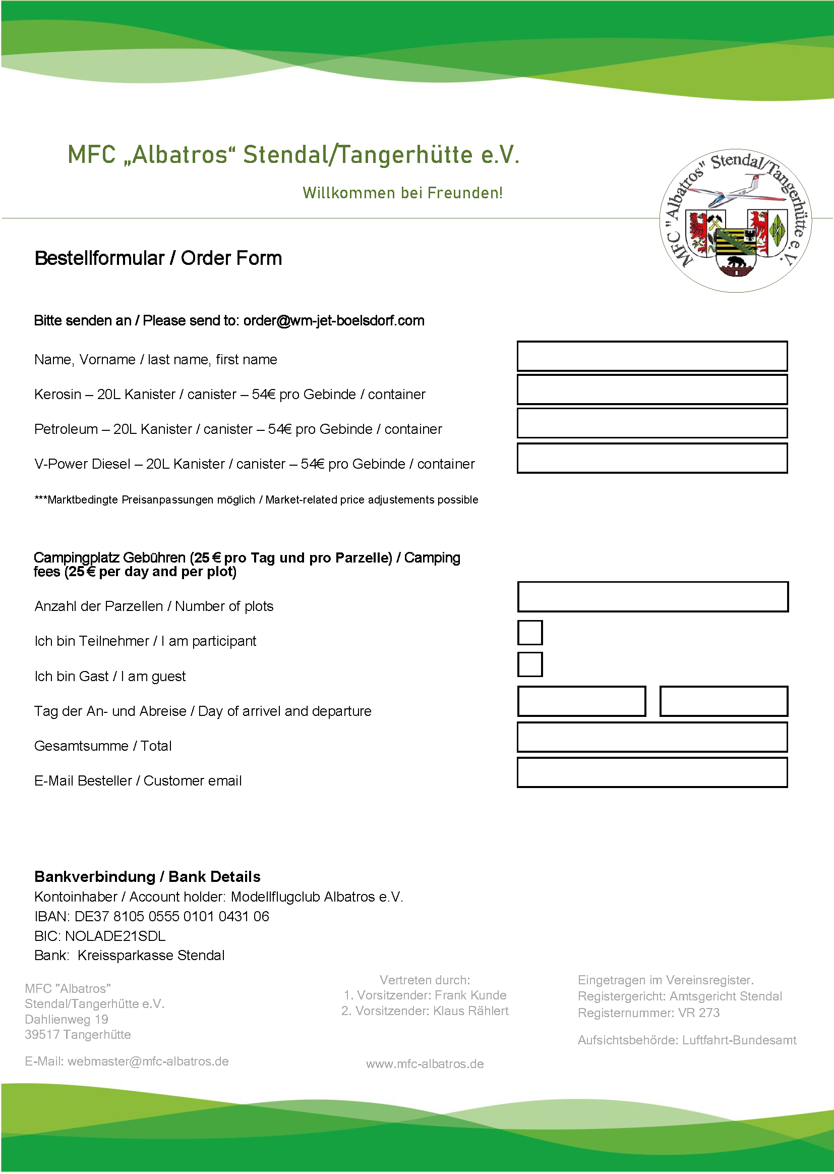 Orderform WM Boelsdorf