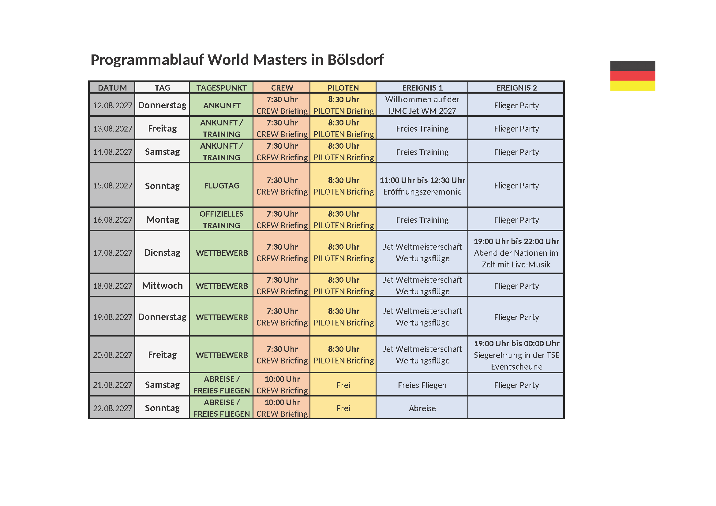 Programmablauf WM Boelsdorf NEW